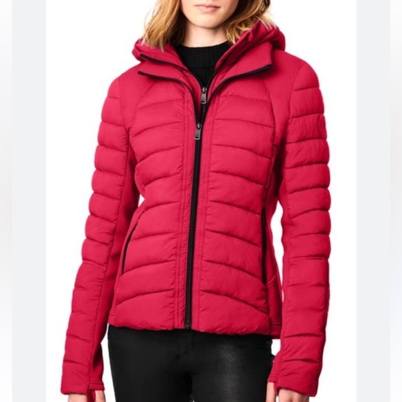 Bernardo Jackets & Blazers - Bernardo Hooded Quilted Water Repellent Jacket